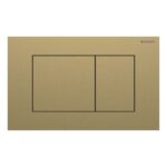 Geberit Sigma Slimline 8cm Frame & Sigma40 Square Flush Plate Brushed Brass