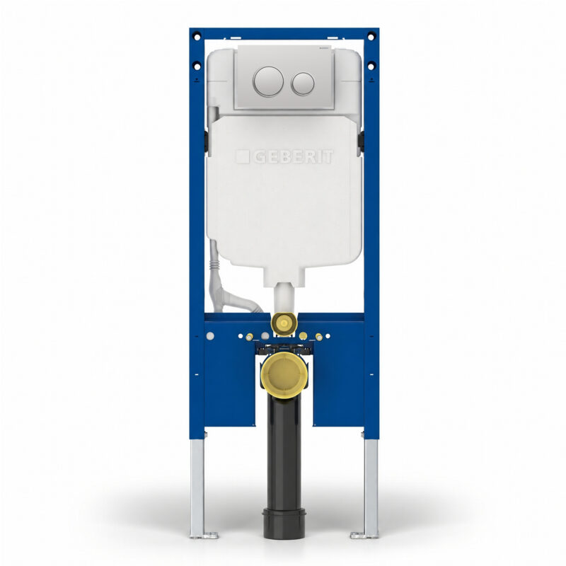 Geberit Sigma Slimline 8cm WC Frame & Sigma20 Round Flush Plate Matt Chrome Geberit Sigma Slimline 8cm WC Frame & Sigma20 Round Flush Plate Matt Chrome