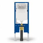 Geberit Sigma Slimline 8cm Frame & Sigma20 Round Flush Plate Chrome