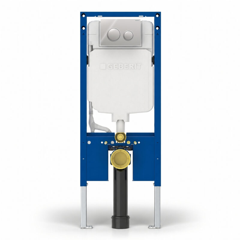 Geberit Sigma Slimline 8cm Frame & Sigma20 Round Flush Plate Chrome Geberit Sigma Slimline 8cm Frame & Sigma20 Round Flush Plate Chrome