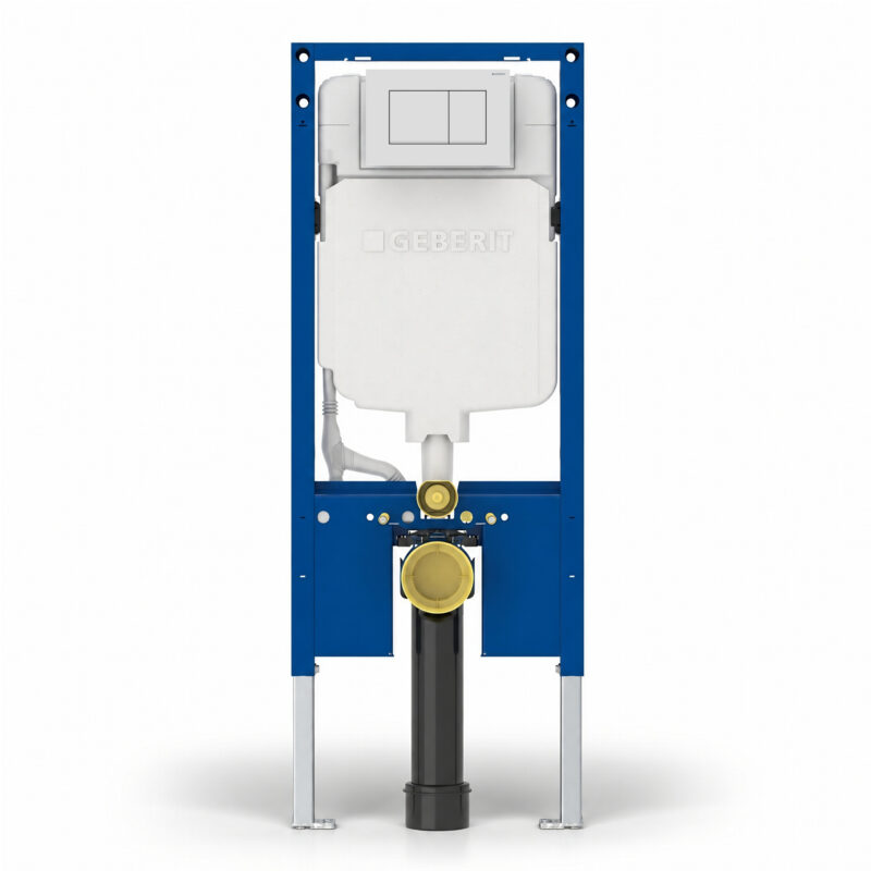 Geberit Sigma Slimline 8cm Frame & Sigma20 Square Flush Plate Matt White Geberit Sigma Slimline 8cm Frame & Sigma20 Square Flush Plate Matt White