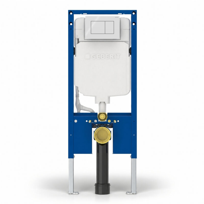 Geberit Sigma Slimline 8cm Frame & Sigma20 Square Flush Plate White Geberit Sigma Slimline 8cm Frame & Sigma20 Square Flush Plate White