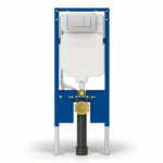 Geberit Sigma Slimline 8cm Frame & Sigma20 Square Flush Plate Matt Chrome