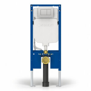Geberit Sigma Slimline 8cm Frame & Sigma20 Square Flush Plate Matt Chrome