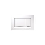 Geberit Sigma Slimline 8cm Frame & Sigma20 Square Flush Plate White/Chrome