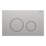 Geberit Sigma 98cm Frame & Cistern with Sigma40 Round Flush Plate Brushed Steel