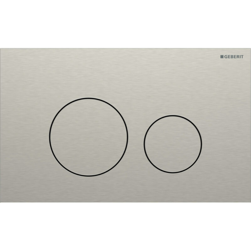 Geberit Sigma 98cm Frame & Cistern with Sigma40 Round Flush Plate Brushed Nickel