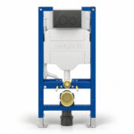 Geberit Sigma 98cm Frame & Cistern with Sigma40 Round Flush Plate Lava Glass