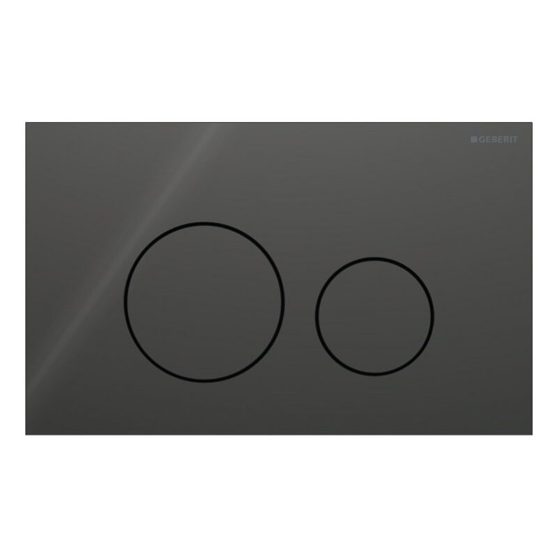 Geberit Sigma 98cm Frame & Cistern with Sigma40 Round Flush Plate Lava Glass