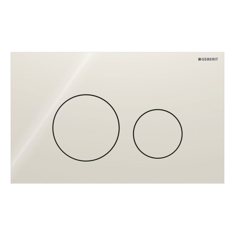 Geberit Sigma 98cm Frame & Cistern with Sigma40 Round Flush Plate Sand Grey Glass