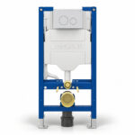Geberit Sigma 98cm Frame & Cistern with Sigma40 Round Flush Plate Matt White