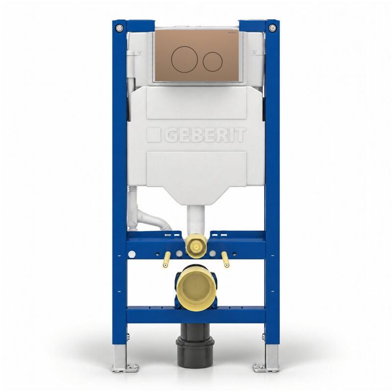 Geberit Sigma 98cm Frame & Cistern with Sigma40 Round Flush Plate Brushed Bronze Geberit Sigma 98cm Frame & Cistern with Sigma40 Round Flush Plate Brushed Bronze