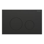 Geberit Sigma 98cm Frame with Sigma40 Round Flush Plate Brushed Black Chrome