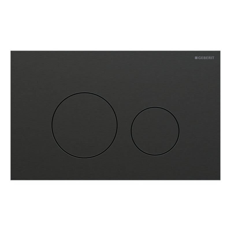 Geberit Sigma 98cm Frame with Sigma40 Round Flush Plate Brushed Black Chrome