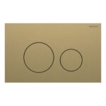 Geberit Sigma 98cm Frame & Cistern with Sigma40 Round Flush Plate Brushed Brass