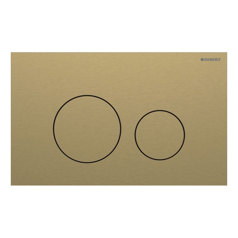Geberit Sigma 98cm Frame & Cistern with Sigma40 Round Flush Plate Brushed Brass