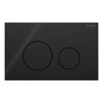 Geberit Sigma 98cm Frame & Cistern with Sigma40 Round Flush Plate Black Glass