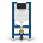 Geberit Sigma 98cm Frame & Cistern with Sigma40 Square Flush Plate Matt Black