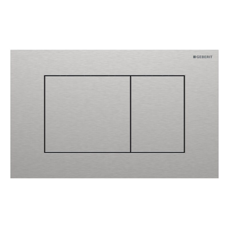 Geberit Sigma 98cm Frame & Cistern with Sigma40 Square Flush Plate Brushed Steel