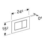 Geberit Sigma 98cm Frame & Cistern with Sigma40 Square Flush Plate Brushed Nickel