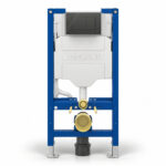 Geberit Sigma 98cm Frame & Cistern with Sigma40 Square Flush Plate Lava Glass