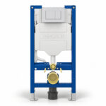 Geberit Sigma 98cm Frame & Cistern with Sigma40 Square Flush Plate Matt White