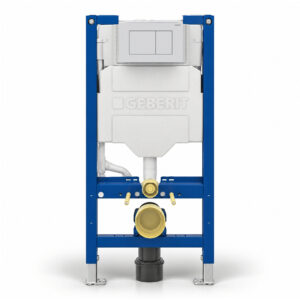 Geberit Sigma 98cm Frame & Cistern with Sigma40 Square Flush Plate Matt White