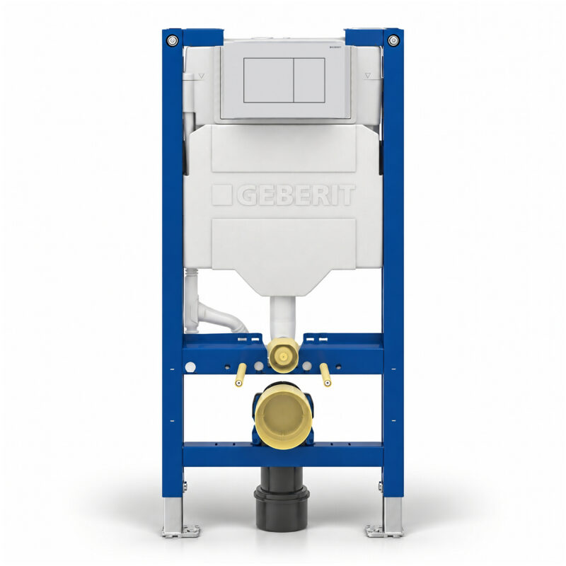 Geberit Sigma 98cm Frame & Cistern with Sigma40 Square Flush Plate Matt White Geberit Sigma 98cm Frame & Cistern with Sigma40 Square Flush Plate Matt White