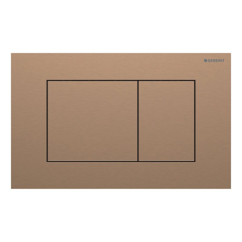 Geberit Sigma 98cm Frame & Cistern with Sigma40 Square Flush Plate Brushed Bronze