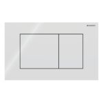 Geberit Sigma 98cm Frame & Cistern with Sigma40 Square Flush Plate White Glass