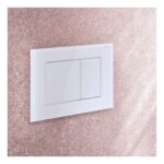 Geberit Sigma 98cm Frame & Cistern with Sigma40 Square Flush Plate White Glass
