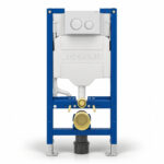 Geberit Sigma 98cm Frame & Cistern with Sigma20 Round Flush Plate Matt White