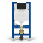 Geberit Sigma 98cm Frame & Cistern with Sigma20 Round Flush Plate Matt Black