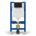 Geberit Sigma 98cm Frame & Cistern with Sigma20 Round Flush Plate Black