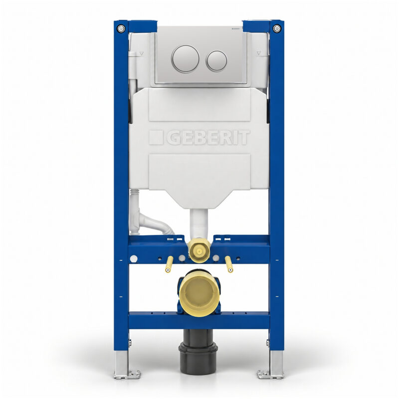 Geberit Sigma 98cm Frame & Cistern with Sigma20 Round Flush Plate Matt Chrome Geberit Sigma 98cm Frame & Cistern with Sigma20 Round Flush Plate Matt Chrome