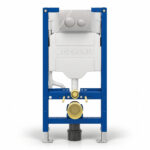 Geberit Sigma 98cm Frame & Cistern with Sigma20 Round Flush Plate Chrome