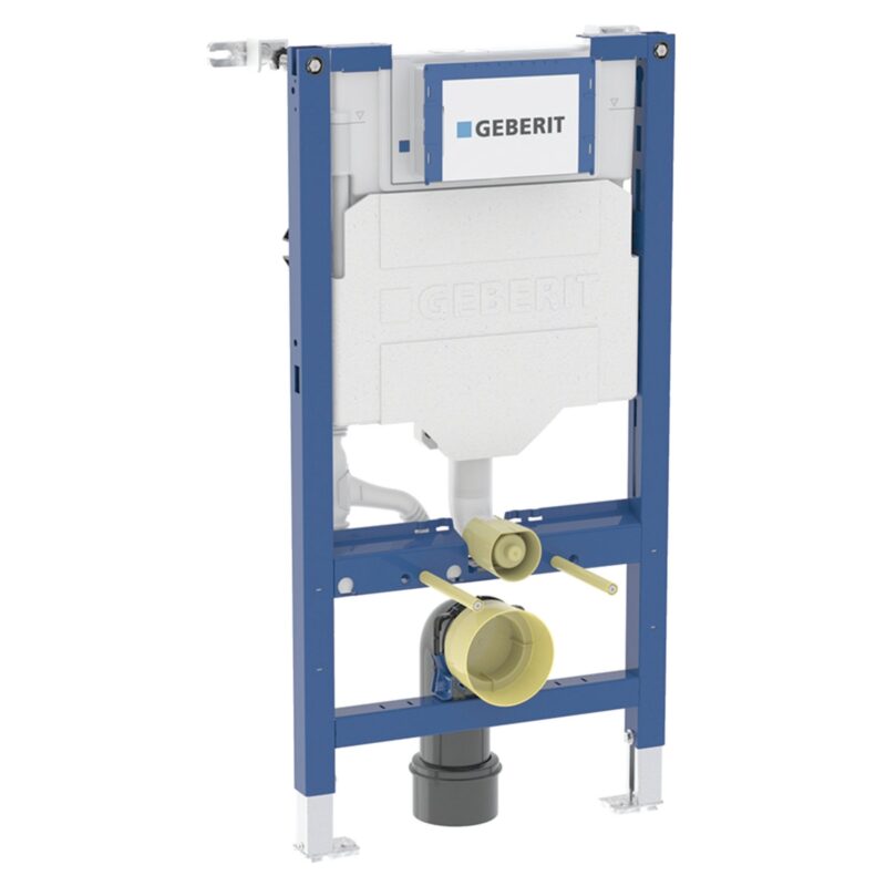 Geberit Sigma 98cm Frame & Cistern with Sigma20 Round Flush Plate Black/Chrome