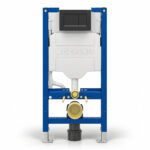 Geberit Sigma 98cm Frame with Sigma20 Square Flush Plate Matt Black/Chrome