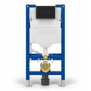 Geberit Sigma 98cm Frame with Sigma20 Square Flush Plate Matt Black
