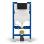 Geberit Sigma 98cm Frame & Cistern with Sigma20 Square Flush Plate Black