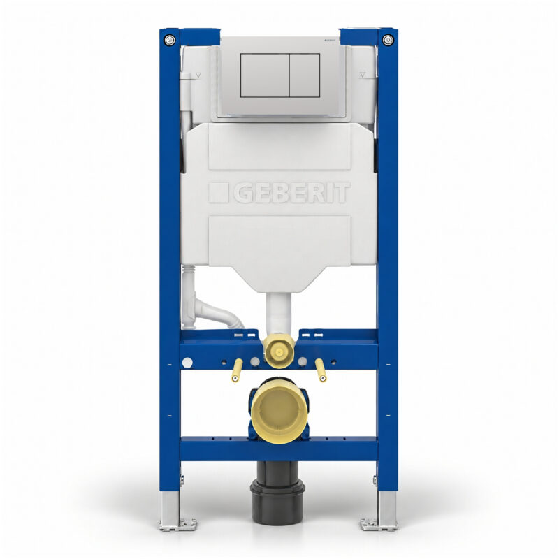 Geberit Sigma 98cm Frame & Cistern with Sigma20 Square Flush Plate Matt Chrome Geberit Sigma 98cm Frame & Cistern with Sigma20 Square Flush Plate Matt Chrome