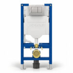 Geberit Sigma 98cm Frame & Cistern with Sigma20 Square Flush Plate Chrome