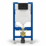 Geberit Sigma 98cm Frame & Cistern with Sigma20 Square Flush Plate Black/Chrome