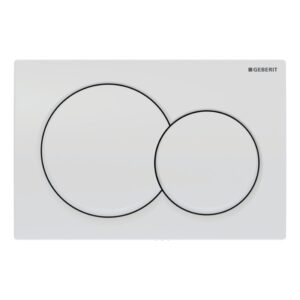 Geberit Alpha01 Round Dual Flush Plate White