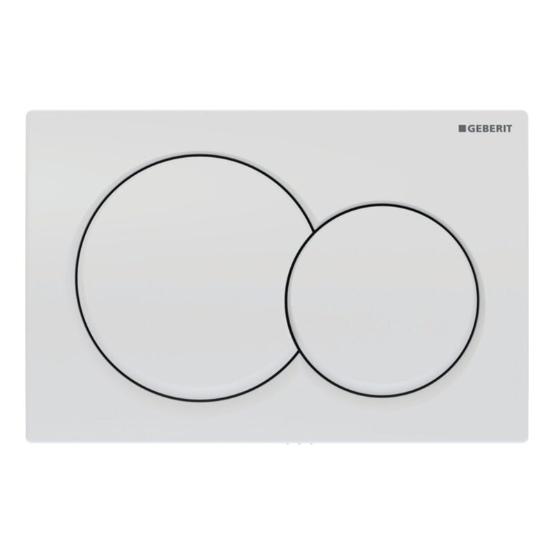 Geberit Alpha01 Round Dual Flush Plate White