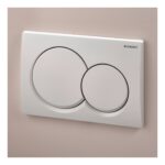 Geberit Alpha01 Round Dual Flush Plate White
