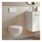 Geberit Alpha01 Round Dual Flush Plate White