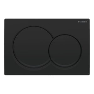 Geberit Alpha01 Round Dual Flush Plate Matt Black