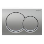 Geberit Alpha01 Round Dual Flush Plate Matt Chrome