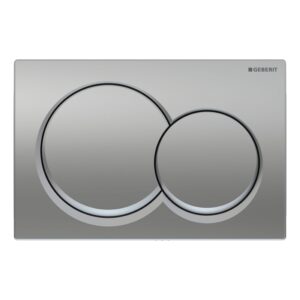 Geberit Alpha01 Round Dual Flush Plate Matt Chrome